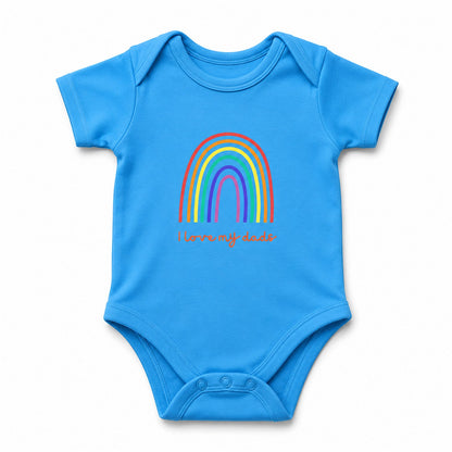 I Love Dad Orchid Blue baby onesie
