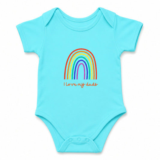 I Love Dad Sky Blue baby onesie