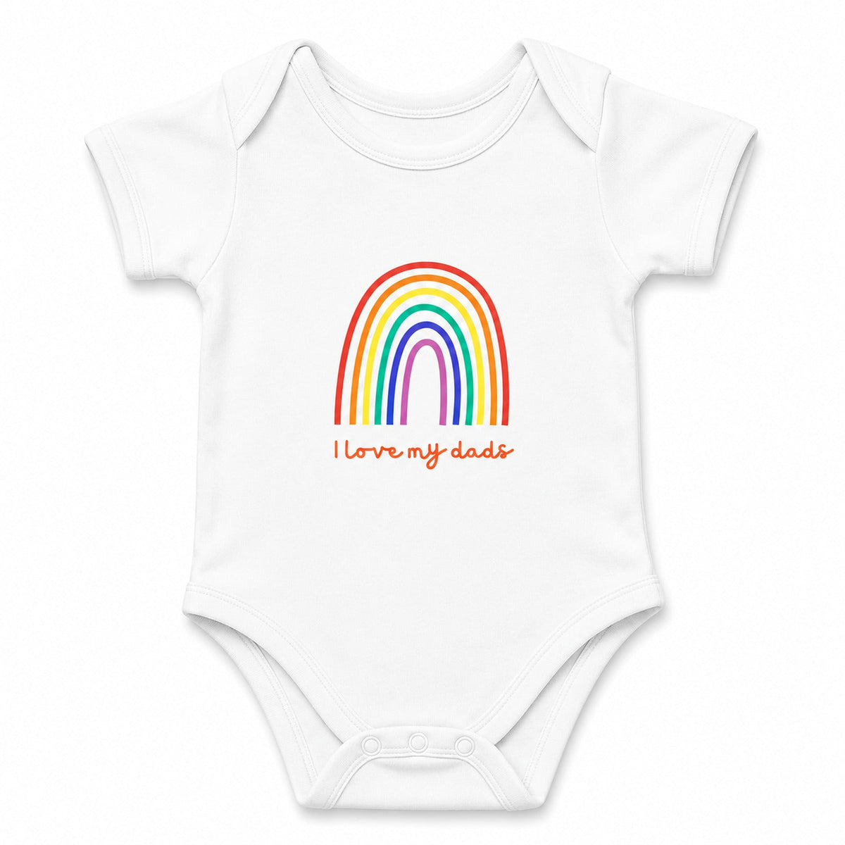I Love Dad White baby onesie