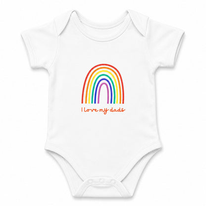I Love Dad White baby onesie