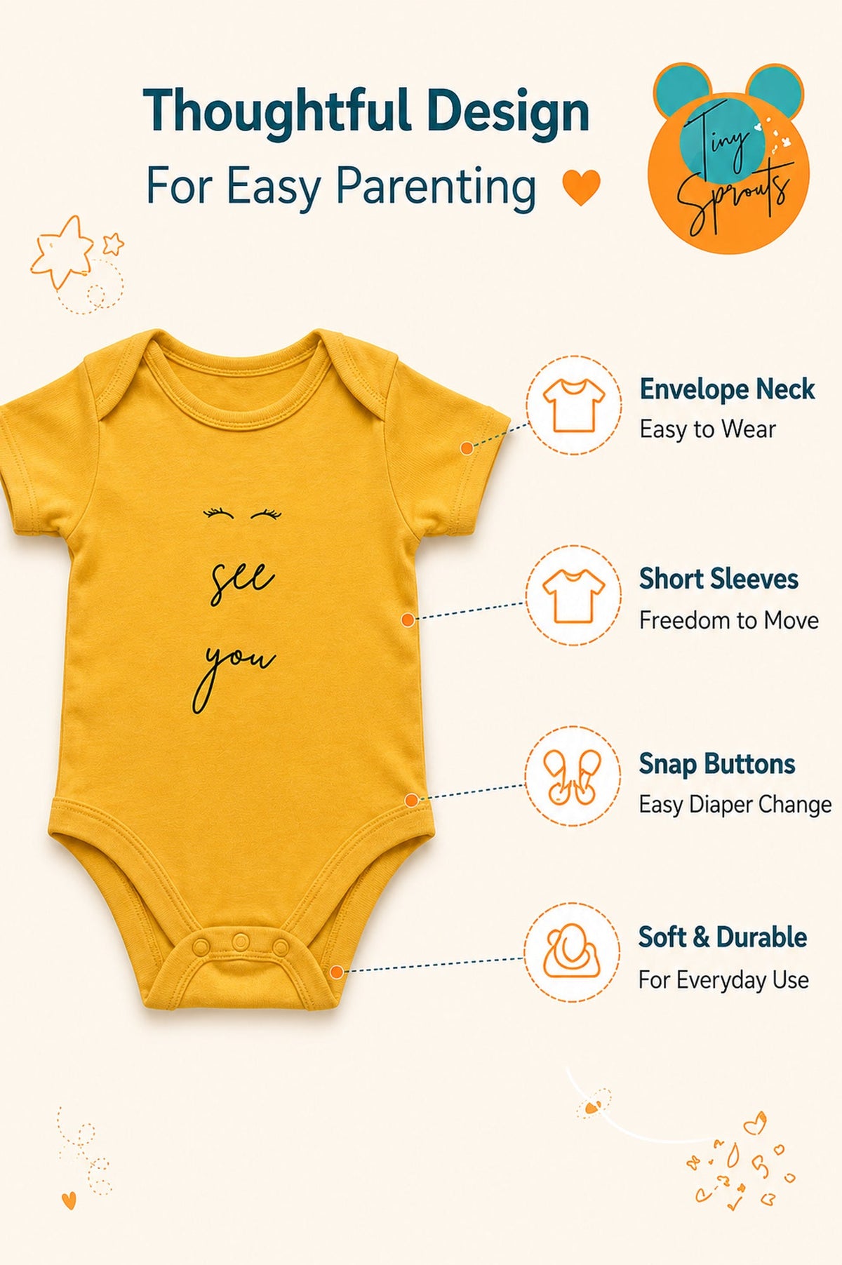 I See You baby onesie detail 3
