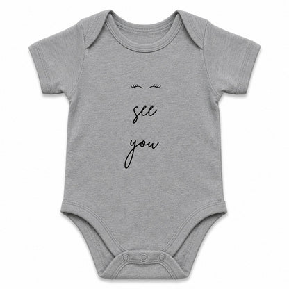 I See You Grey baby onesie