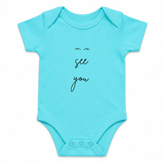 I See You Sky Blue baby onesie