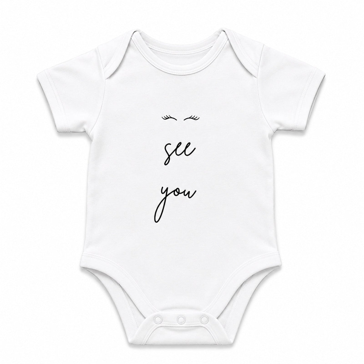 I See You White baby onesie