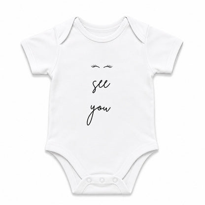 I See You White baby onesie