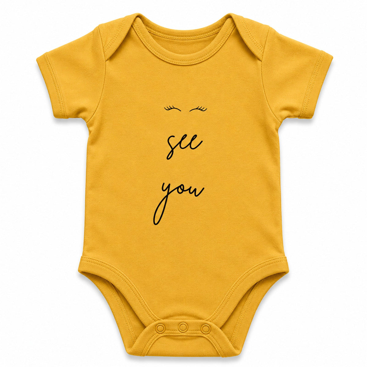 I See You Yellow baby onesie