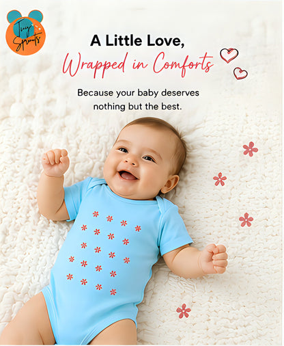 Mini Flowers baby onesie detail 8
