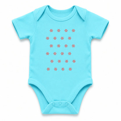 Mini Flowers Sky Blue baby onesie