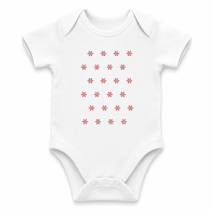 Mini Flowers White baby onesie