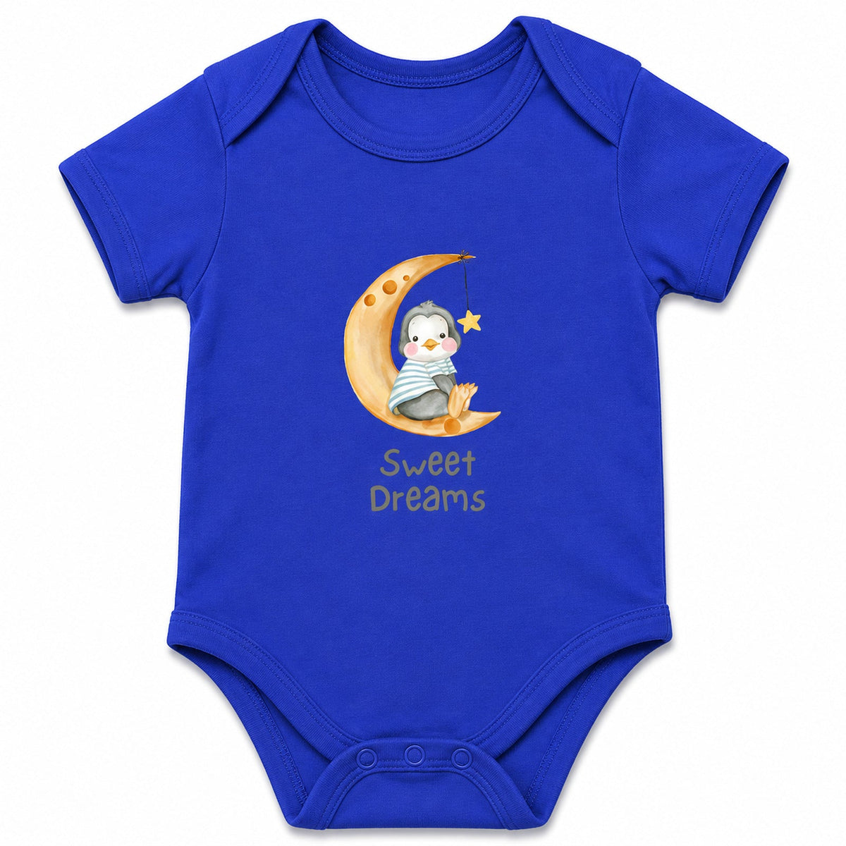 Sweet Dreams Royal Blue baby onesie
