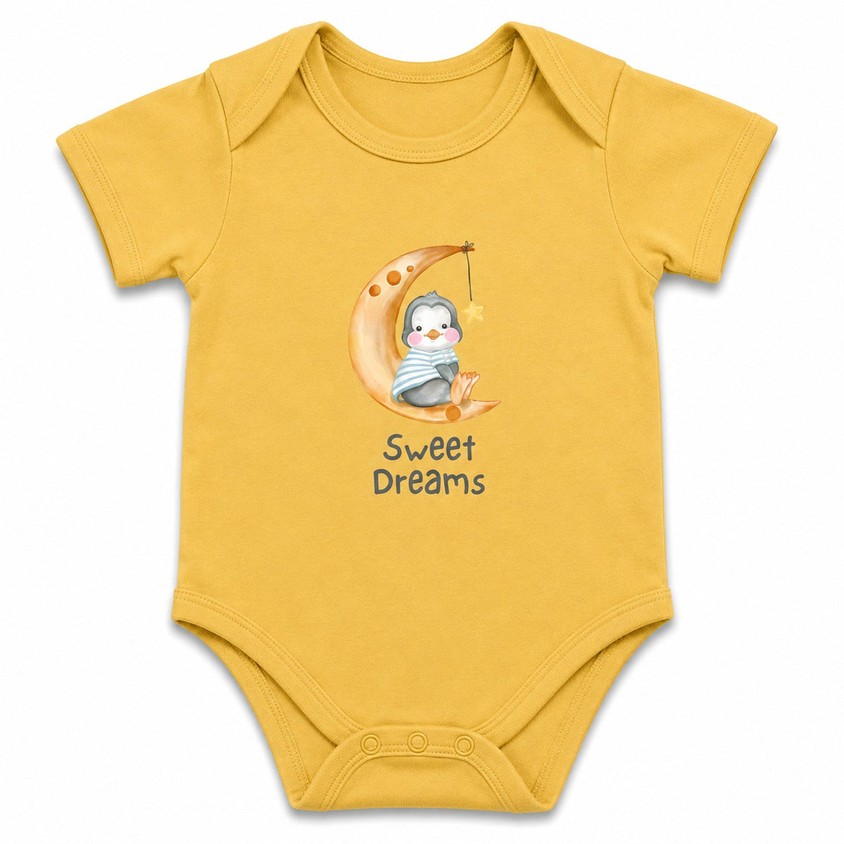 Sweet Dreams Yellow baby onesie