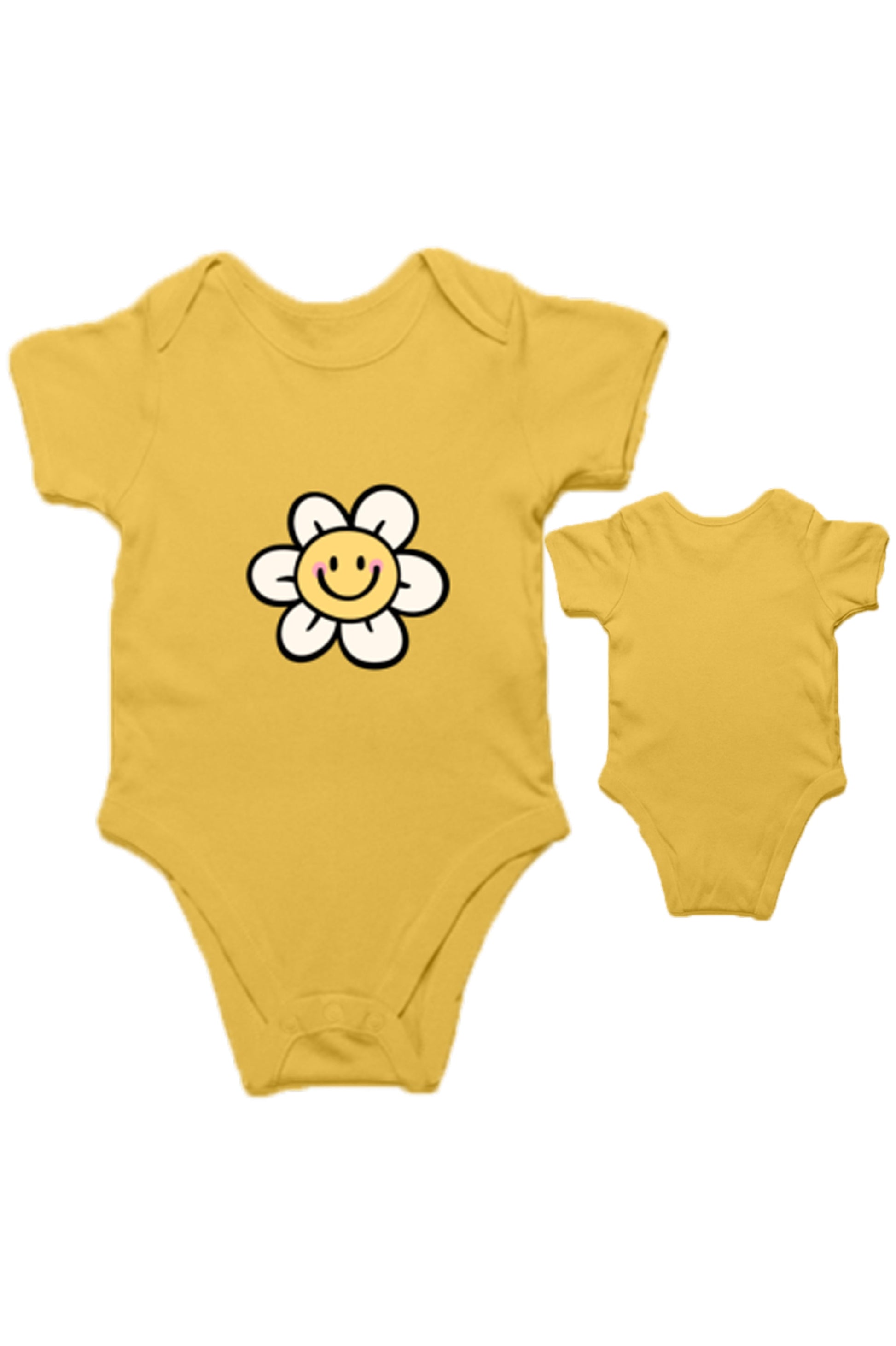 TinySprout’s Adorable Onesie Sets for Babies - Smiling Flower - baby clothing set