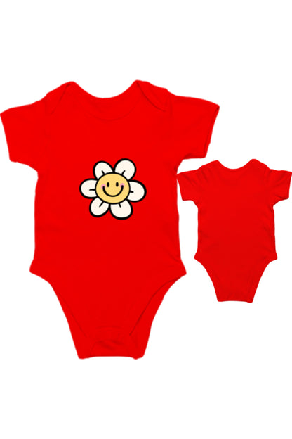 TinySprout’s Adorable Onesie Sets for Babies - Smiling Flower - baby clothing set