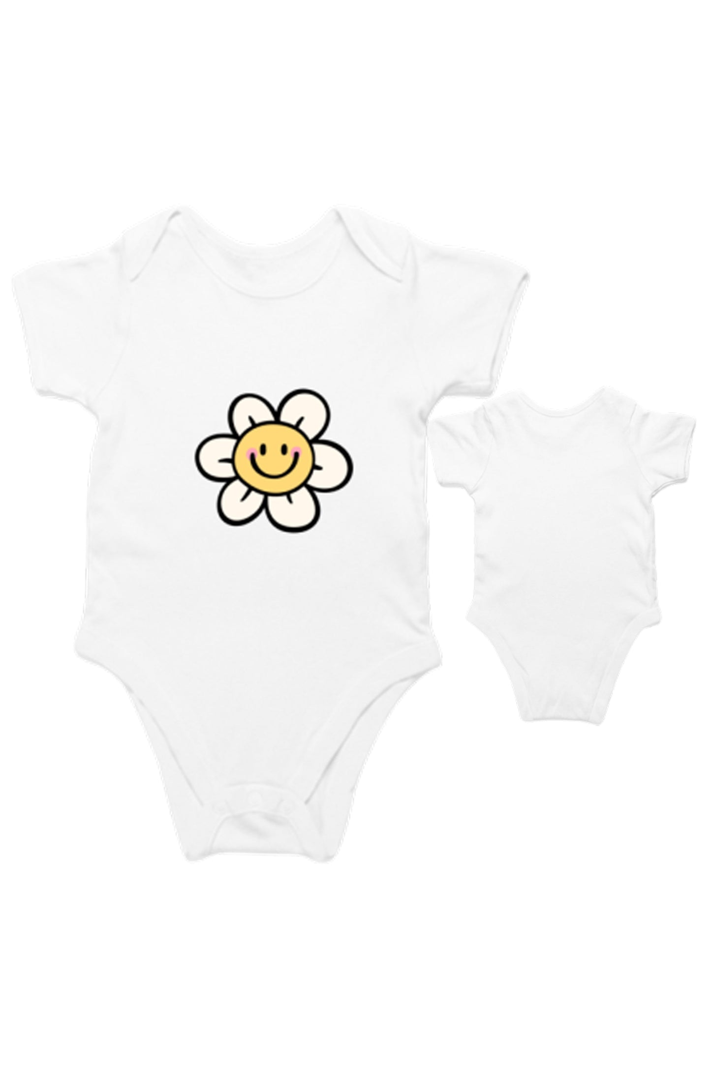 TinySprout’s Adorable Onesie Sets for Babies - Smiling Flower - baby clothing set