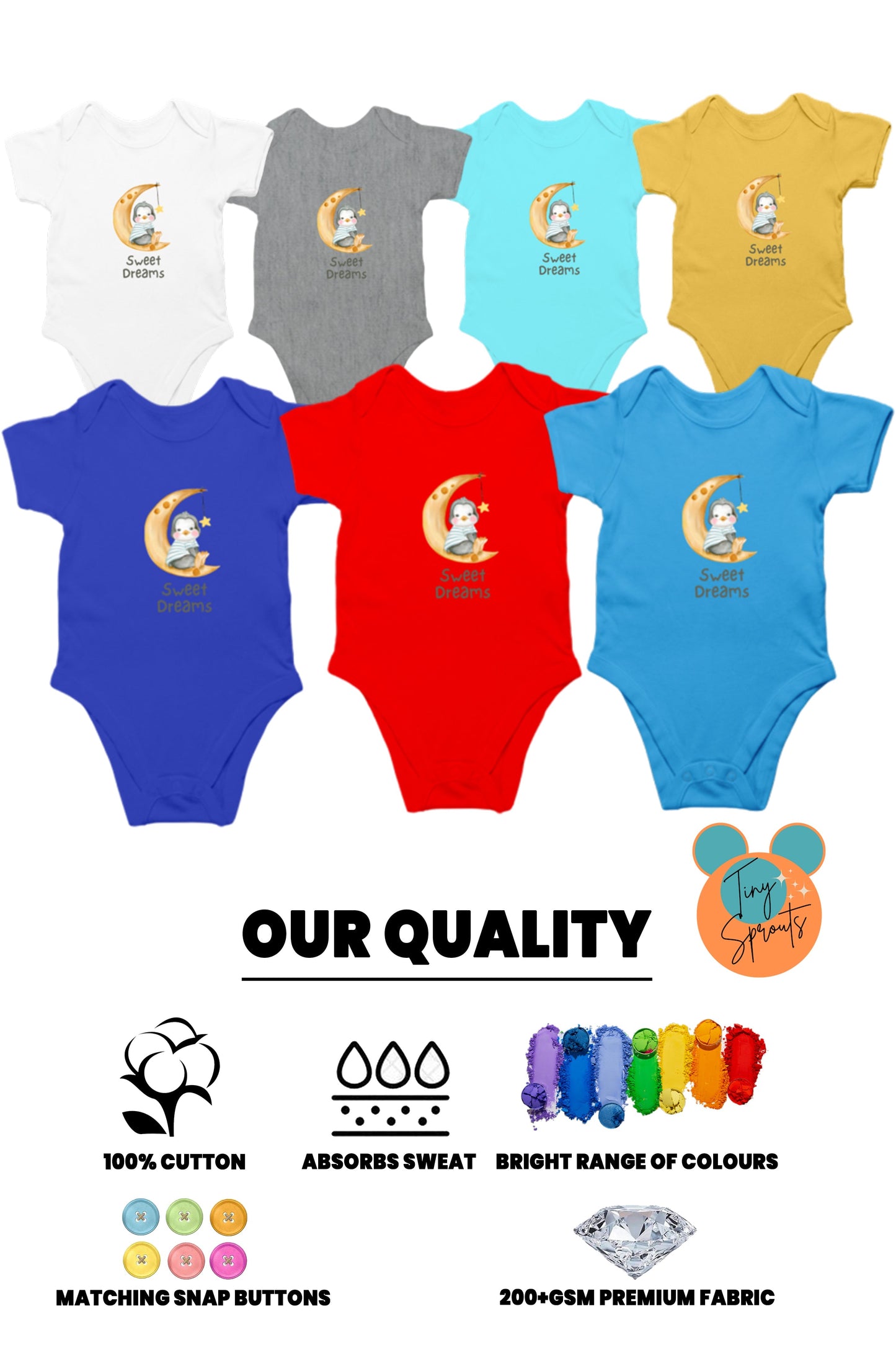 TinySprout’s Adorable Onesie Sets for Babies - Sweet dreams - baby clothing set