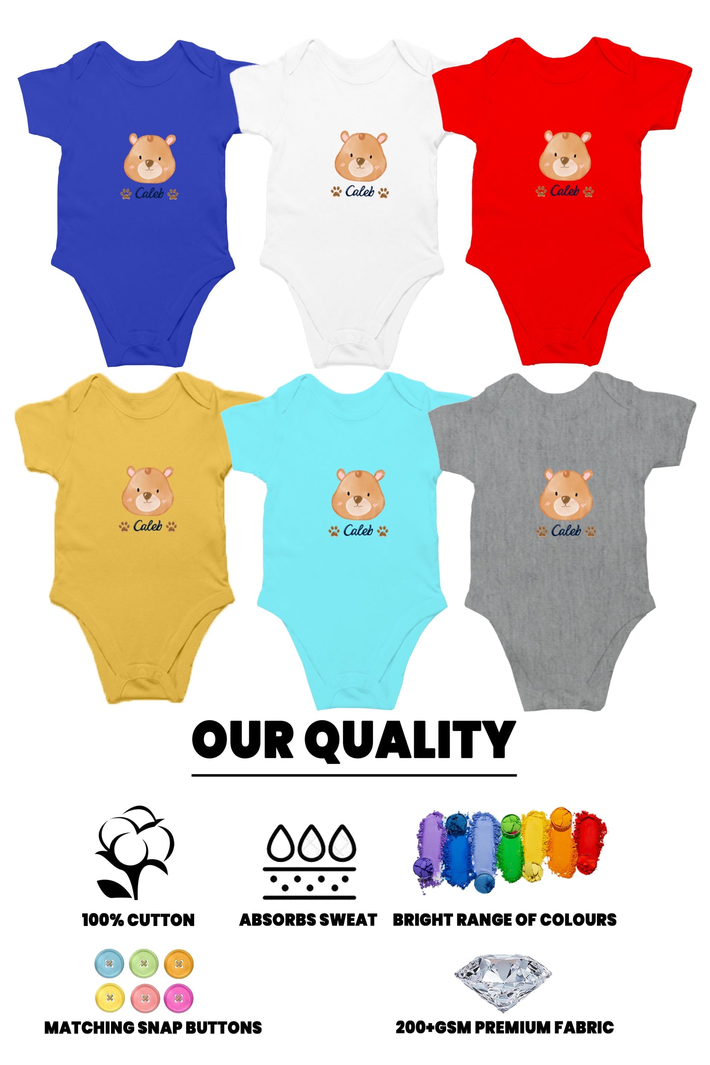 TinySprout’s Adorable Onesie Sets for Babies - Bear caleb - baby clothing set