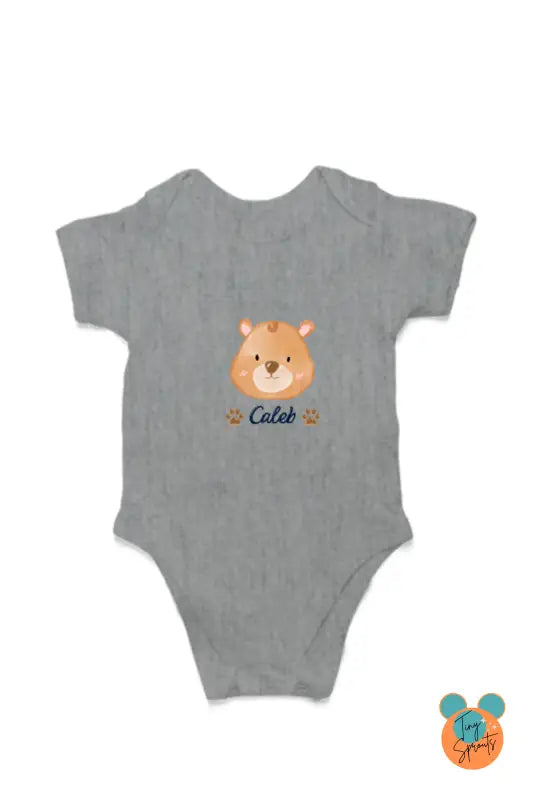 TinySprout’s Adorable Onesie Sets for Babies - Bear caleb - Grey Melange / 0-5Months - baby clothing set