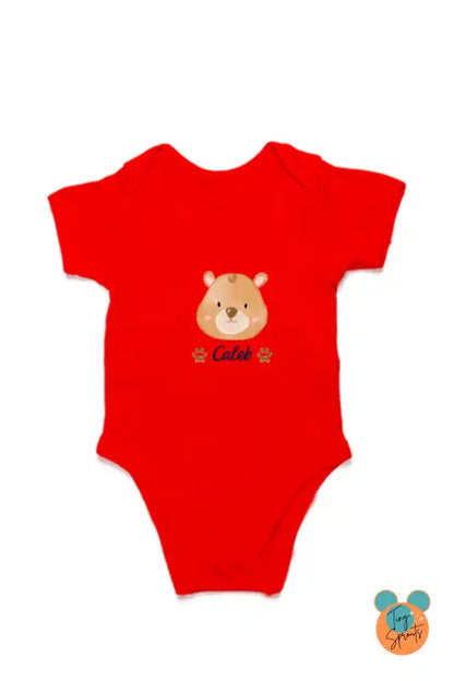 TinySprout’s Adorable Onesie Sets for Babies - Bear caleb - Red / 0-5Months - baby clothing set