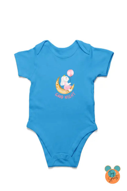 TinySprout’s Adorable Onesie Sets for Babies - Good night Theme - Orchid Blue / 0-5Months - baby clothing set