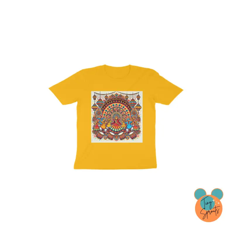 TinySprout’s Festival T-shirt for Toddler - (1,2,3,4,6) - Golden Yellow / 1 - baby clothing set