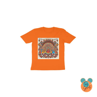 TinySprout’s Festival T-shirt for Toddler - (1,2,3,4,6) - Orange / 1 - baby clothing set