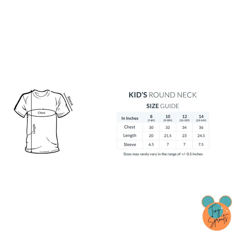 TinySprout’s Kids Round Neck T-shirt - Kids clothing set