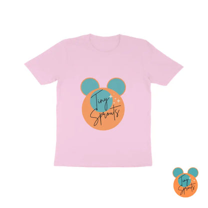 TinySprout’s Kids Round Neck T-shirt - Light Pink / 8 - Kids clothing set