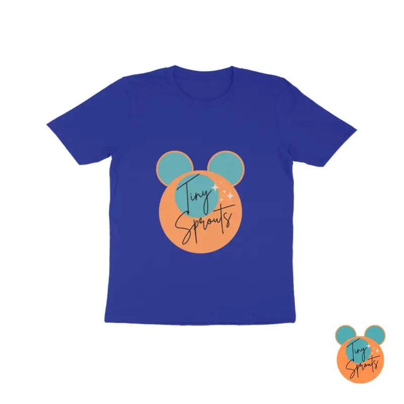 TinySprout’s Kids Round Neck T-shirt - Royal Blue / 8 - Kids clothing set