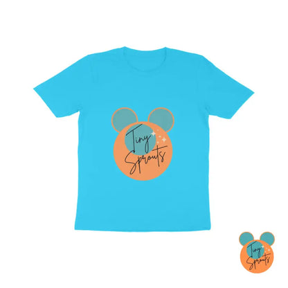 TinySprout’s Kids Round Neck T-shirt - Sky Blue / 8 - Kids clothing set