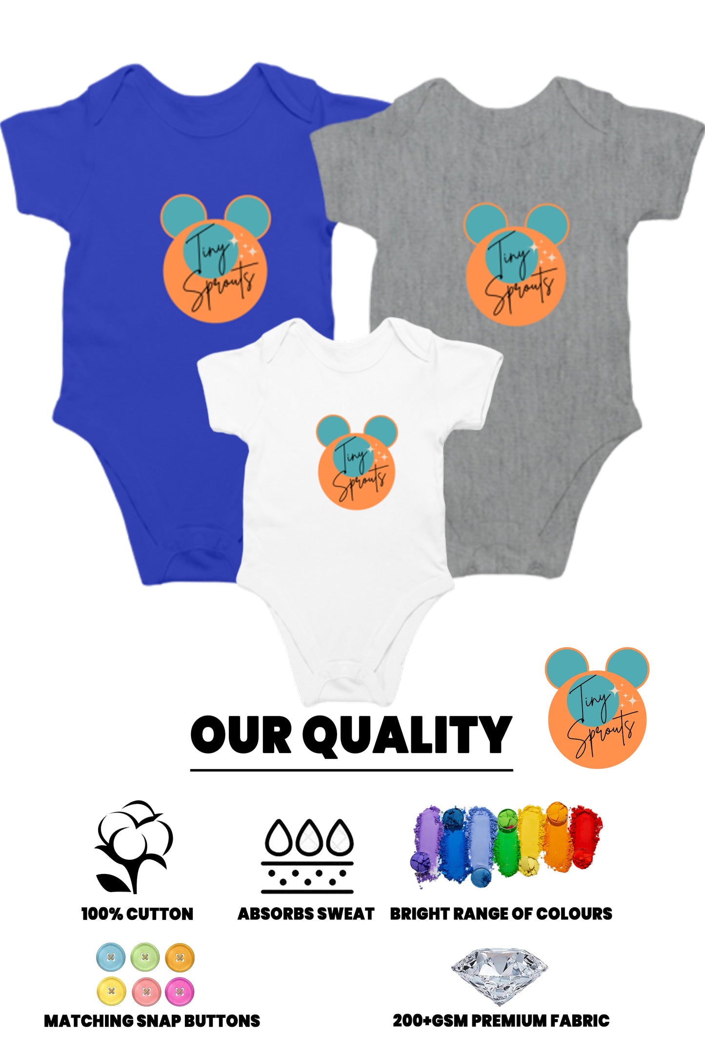 TinySprout’s Sleep Onesie for Babies - Brand edition - baby clothing set