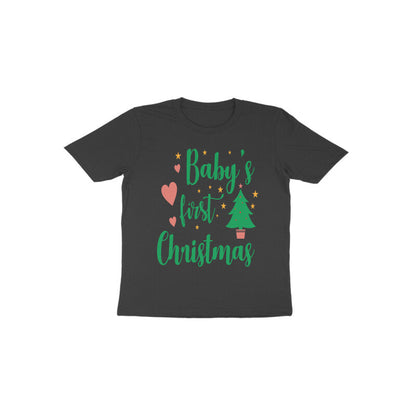 TinySprouts Toddler T-shirt - 1st Christmas - Black / 1