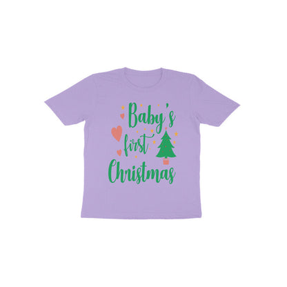 TinySprouts Toddler T-shirt - 1st Christmas - Iris Lavender / 1