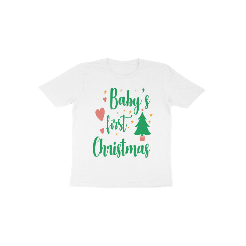 TinySprouts Toddler T-shirt - 1st Christmas - White / 1