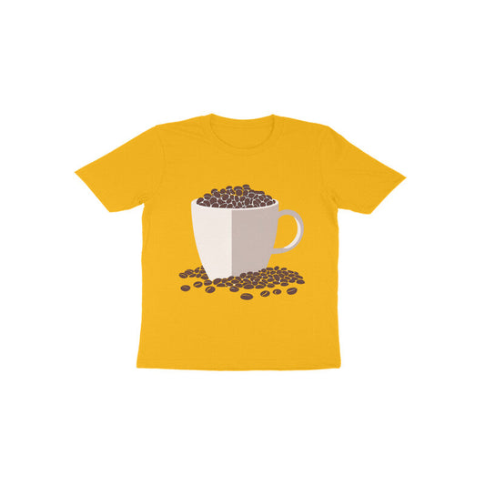 Tinysprouts Toddler T-shirt - Coffee Love - Golden Yellow / 1