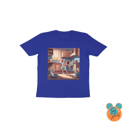 TinySprout’s Toddler T-shirt - Girls in the kitchen - Royal Blue / 1 - Girls Clothings Set