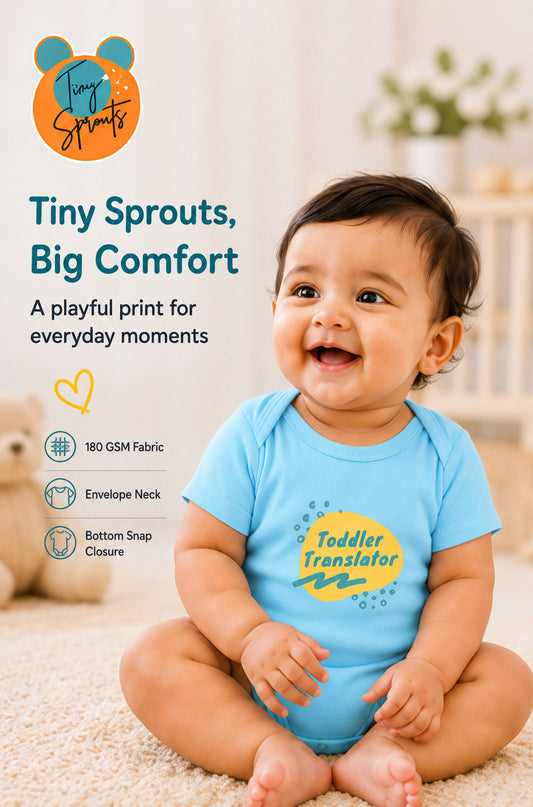 Toddler Translator baby onesie detail 1