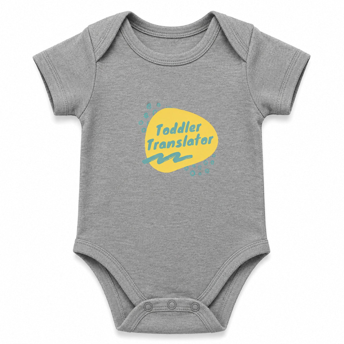 Toddler Translator Grey baby onesie