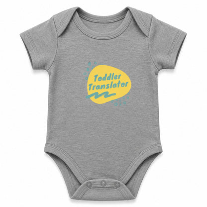 Toddler Translator Grey baby onesie