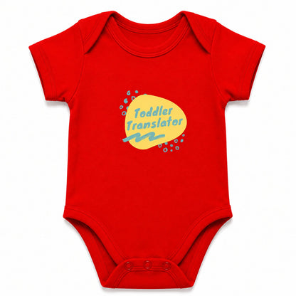 Toddler Translator Red baby onesie