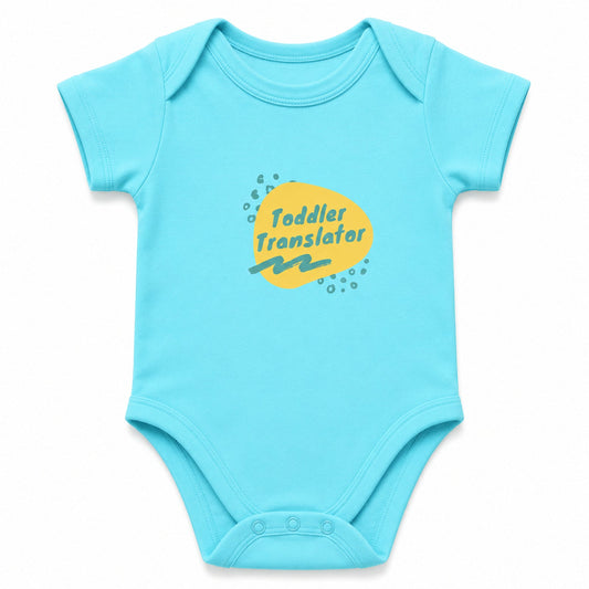 Toddler Translator Sky Blue baby onesie