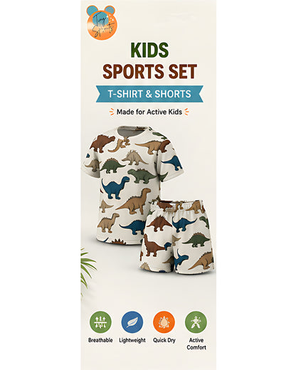 Tiny Sprouts Dino Kids AOP Sports Set - detail 1 of 8