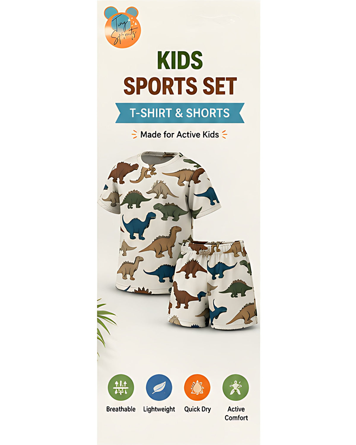Kids AOP Sports Shorts - Dino - detail 1 of 8