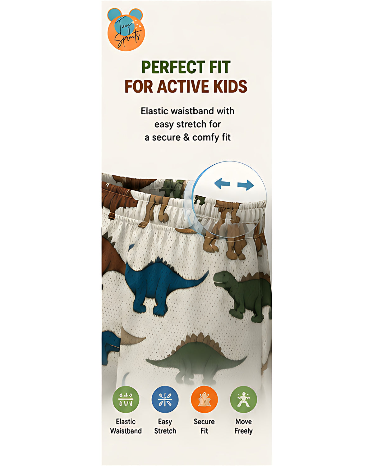 Tiny Sprouts Dino Kids AOP Sports Set - detail 6 of 8