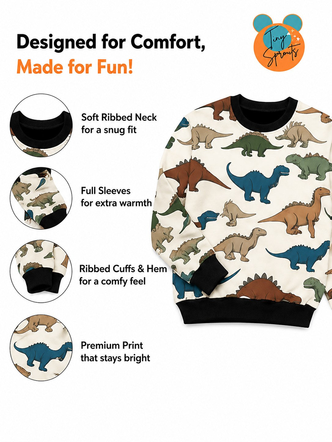Dino Sweatshirt – fit and comfort