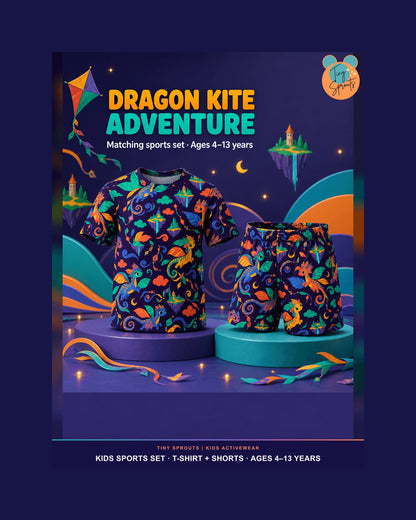 Tiny Sprouts Dragon Kite Flight School Kids AOP Sports Set - detail 1 of 8