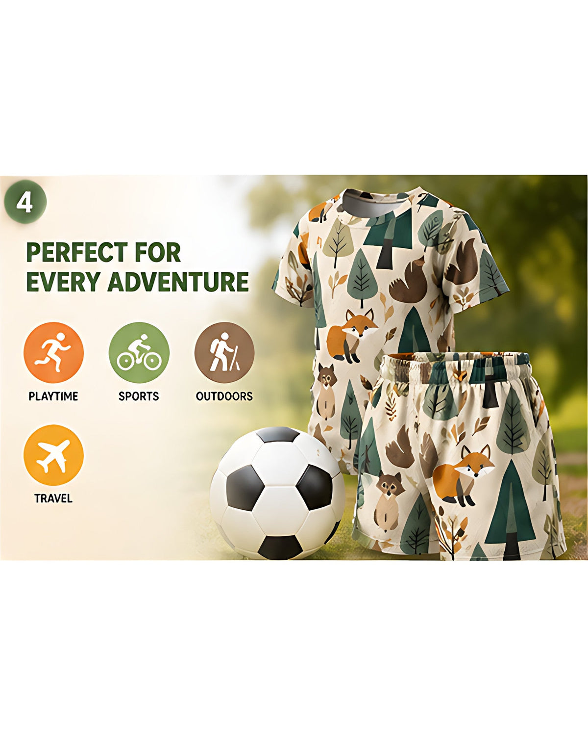 Kids AOP Sports Shorts - Forest - detail 4 of 7
