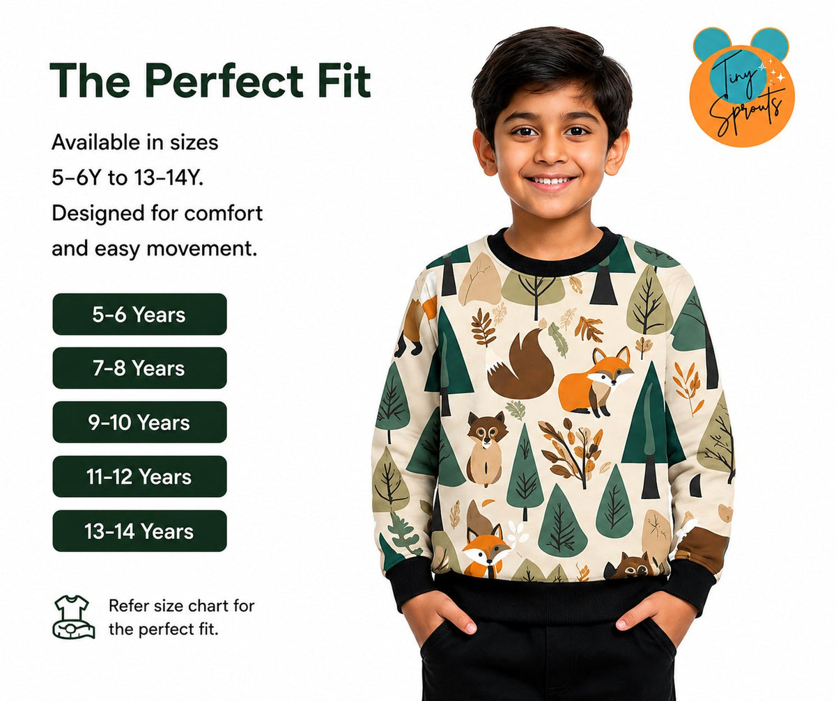 Forest Sweatshirt – close-up details