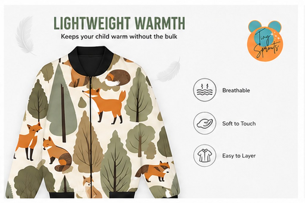 Jungle Fox Bomber Jacket – front and back view