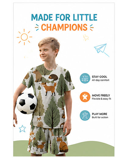 Tiny Sprouts Jungle Fox Kids AOP Sports Set - detail 2 of 8