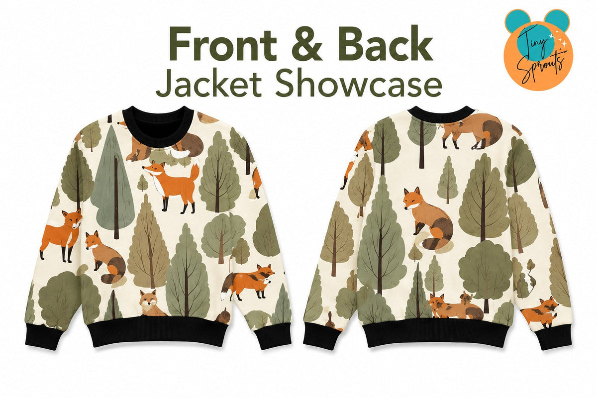 Jungle Fox Sweatshirt – fabric detail